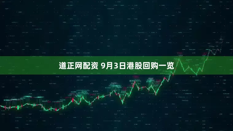 道正网配资 9月3日港股回购一览