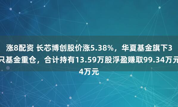 涨8配资 长芯博创股价涨5.38%，华夏基金旗下3只基金重仓，合计持有13.59万股浮盈赚取99.34万元